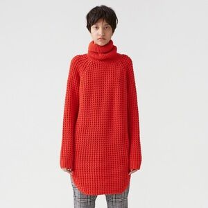 HOPE Stockholm Viral Orange Oversized Cotton Grand Sweater - Medium / Large (40)